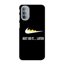 Чехол с логотипом Найк на Motorola MOTO G31 (Nike just do it)