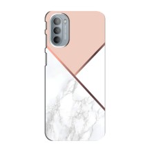 Мраморный чехол на Motorola MOTO G31 (VPrint) (Тройной мрамор)