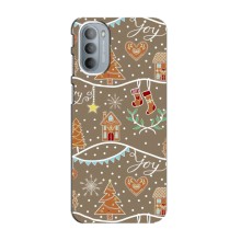 Новогодние, Праздничные Чехлы для Motorola MOTO G31 - 2024 год (Новогодние пряники)