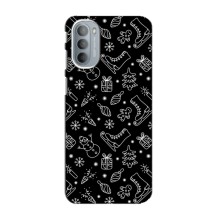 Новогодние, Праздничные Чехлы для Motorola MOTO G31 - 2024 год (Новогодний фон)