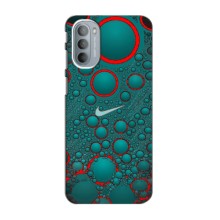 Силиконовый Чехол на Motorola MOTO G31 с картинкой Nike (Найк зеленый)