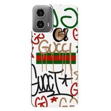Брендновые Чехлы для Motorola MOTO G34 - (PREMIUMPrint) – Стиль GUUCI