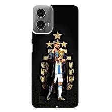 Чохли для Motorola MOTO G34 (Leo чемпіон) (AlphaPrint) (Мессі Король)
