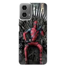 Чехлы Фильмы для МОТО Джи 34 (VPrint) – Дэдпул на троне