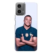 Чехол (TPU) с Футболистом на Motorola MOTO G34 – Мбаппешичка