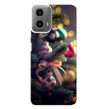 Чехлы на Новый Год Motorola MOTO G34 (Красивая елочка)