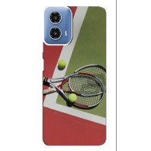 Чохли з прінтом Спортивна тематика для Motorola MOTO G34 – Ракетки теніс