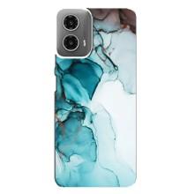 Чехол для МОТО Джи 34 - с принтом (Дизайнерские) (AlphaPrint) (Бирюзовый мрамор)