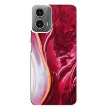 Чехол для МОТО Джи 34 - с принтом (Дизайнерские) (AlphaPrint) (Мрамор красный)