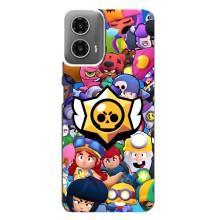 Чехол для Motorola MOTO G34 Бравл Старс (VPrint) – Лого Brawl Stars