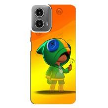 Чехол для Motorola MOTO G34 Бравл Старс (VPrint) – Мальчик Леон