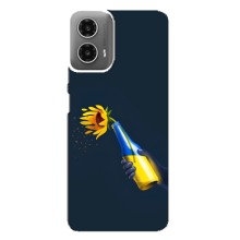 Чехол для Патриота Украины Motorola MOTO G34 - (AlphaPrint) (Коктейль молотова)