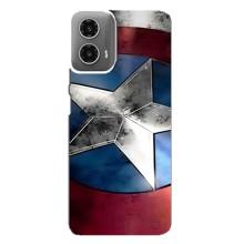 Чохол МАРВЕЛ для Моторола МОТО G34 (AlphaPrint) – Щит Капітана Америки