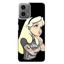 Чехол с печатью для Motorola MOTO G34 - (Мода) (AlphaPrint) (Девочка в тату)