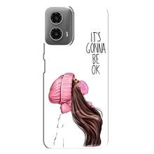 Чехол с печатью для Motorola MOTO G34 - (Мода) (AlphaPrint) (Коронавирус)