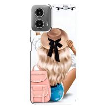 Чехол с печатью для Motorola MOTO G34 - (Мода) (AlphaPrint) (Путешествие)