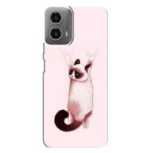 Чохол на Моторола МОТО G34 з Котиками (VPrint) (Котик падає)