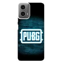Чеjхол PUBG для Моторола МОТО G34 (AlphaPrint) – Лого PUBG