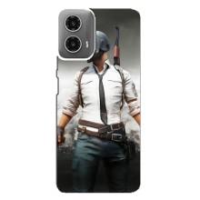Чеjхол PUBG для Моторола МОТО G34 (AlphaPrint) – Пабг мен