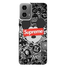 Чехол с Брендами одежды на Моторола Мото джи 34 – Supreme Маус