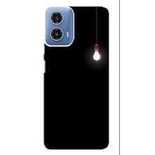 Чохол з картинками на чорному фоні для Motorola MOTO G34 – Лампочка