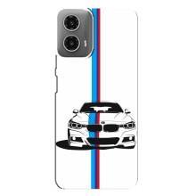 Чехол для МОТО Джи 34 - с принтом БМВ (AlphaPrint) – Машина БМВ