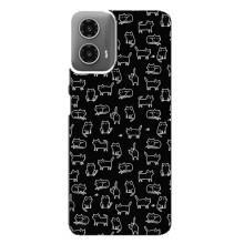 Чохол з принтом для Motorola MOTO G34 (AlphaPrint) Модні коти (Маленькі котики)
