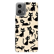 Чехол с рисунком кот на Motorola MOTO G34