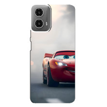 Силиконовый чехол Маквин для Motorola MOTO G34 – Маквин на трасе