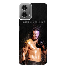 Чехол с картинкой Александр Усик для Motorola MOTO G34 – Чемпион Усик