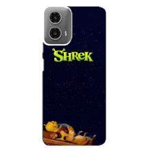 Чехол с мультфильмом Шрек на Motorola MOTO G34 – Шрек лого