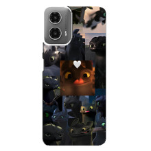 Чехол как приручить дракона на Motorola MOTO G34 – Дракон коллаж