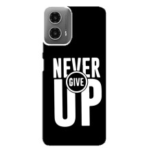 Силіконовый Чохол на Motorola MOTO G34 з картинкою НАЙК (Never Give UP)