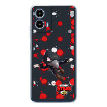 Бампер (ТПУ) з принтом Brawl Stars на Моторола Мото G35 (Чорний ворон)