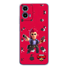 Бампер (ТПУ) з принтом Brawl Stars на Моторола Мото G35 (Кольт на червоному)