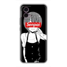 Чехлы Персонажи Аниме Наруто для Motorola Moto G35 (AlphaPrint) – Senpai