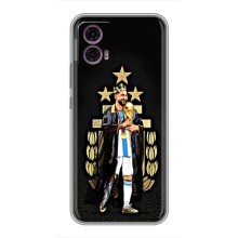 Чехлы для Motorola Moto G35 (Leo чемпион) (AlphaPrint) (Месси Король)