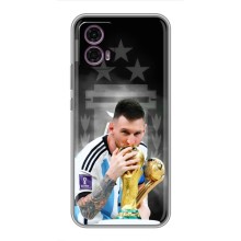 Чехлы для Motorola Moto G35 (Leo чемпион) (AlphaPrint) (Месси Чемпион)