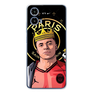 Чехол (TPU) с Футболистом на Motorola Moto G35 – Mbappe King