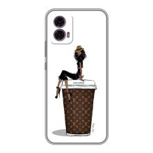 Чехлы Луи Витон для Motorola Moto G35 (AlphaPrint - LOUIS VUITTON) (кофе LOUIS VUITTON)