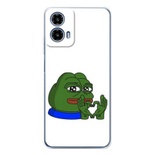 Чехлы с картинкой  Жаба Мем на Motorola Moto G35 (Жаба сердечко)