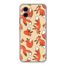Чехлы с картинкой Лисички для Motorola Moto G35 (VPrint) (Лисички)