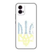 Чехлы для Motorola Moto G35  Укр. Символика (AlphaPrint) (Герб из букв)
