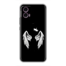 Чохол (Корона на чорному фоні) для Моторола Мото G35 – Крила і корона