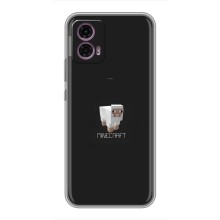 Чехол Майнкрафт на Motorola Moto G35 (AlphaPrint) Minecraft (Овечка Майнкрафт)