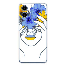 Чохол на Motorola Moto G35 (Український дизайн) (Українка на всю голову)