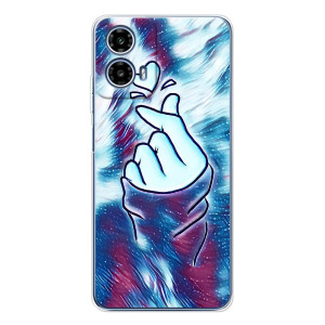Чохол з принтом для Motorola Moto G35 (AlphaPrint - Знак сердечка)