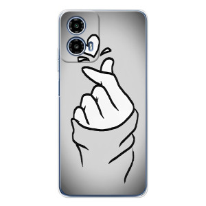 Чохол з принтом для Motorola Moto G35 (AlphaPrint - Знак сердечка)