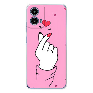 Чохол з принтом для Motorola Moto G35 (AlphaPrint - Знак сердечка)