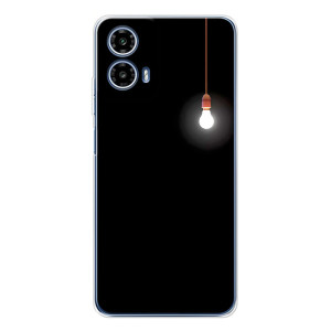 Чехол с картинками на черном фоне для Motorola Moto G35 – Лампочка